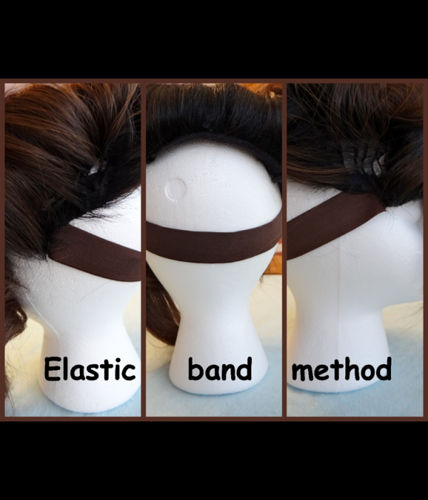 Lace wigs elastic band method sale